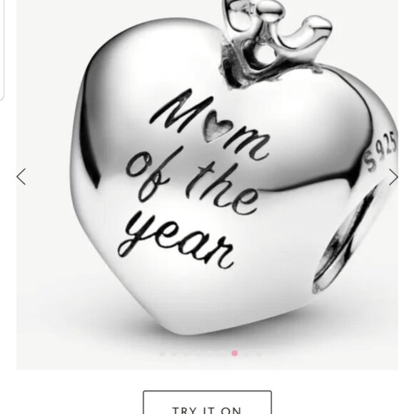 Pandora Mom Of The Year Heart Charm - Picture 1 of 8